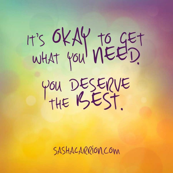 you deserve the best